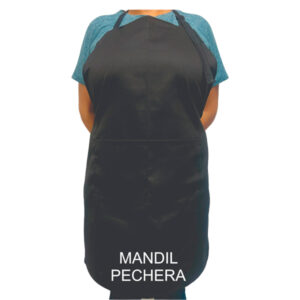 Mandil pechera color negro